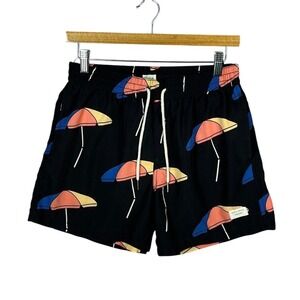 Duvin Design Company Swim Trunks Shorts Umbrellas Black Mens Small